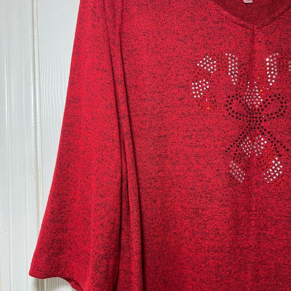 Wishing you a very MAGICAL SEASON  Women’s Embellished Tie Top-Red Tunic… - Picture 2 of 10